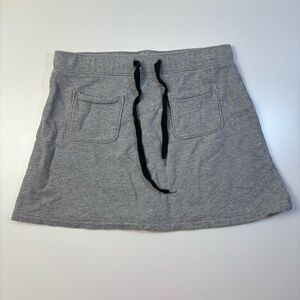 J.Crew Mercantile Grey Sweatshirt Mini Skirt – Drawstring Waist – Size S